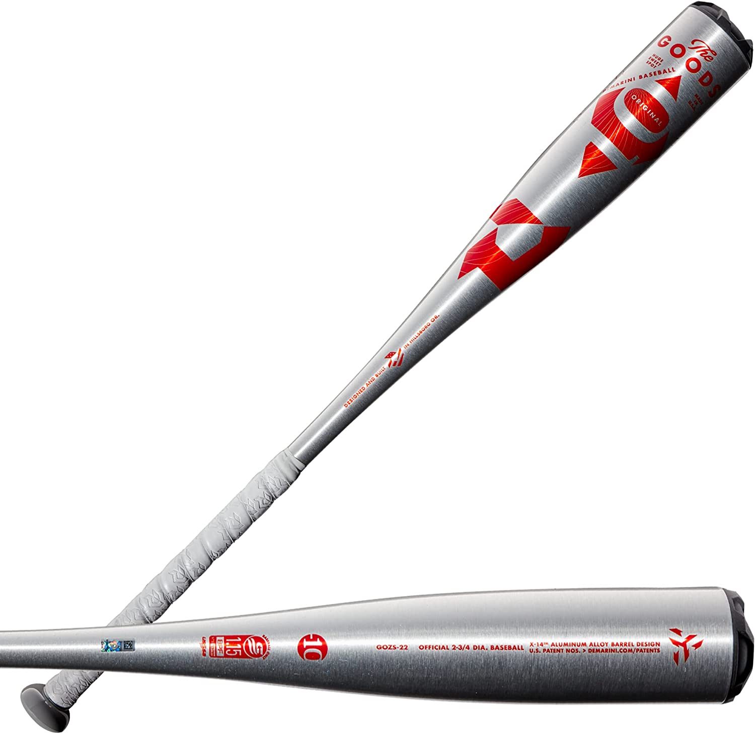 DeMarini The Goods One Piece (-8) 2 3/4 Usssa Batte de Baseball Mixte Adolescent, Argent/Rouge, 31/23 oz DeMarini The Goods One Piece (-8) 2 3/4 Usssa Batte de Baseball Mixte Adolescent, Argent/Rouge, 31/23 oz