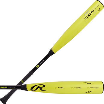 New Rawlings 2024 ICON Baseball Bat BBCOR -3 2 5/8" Barrel 2 Pc. Composite