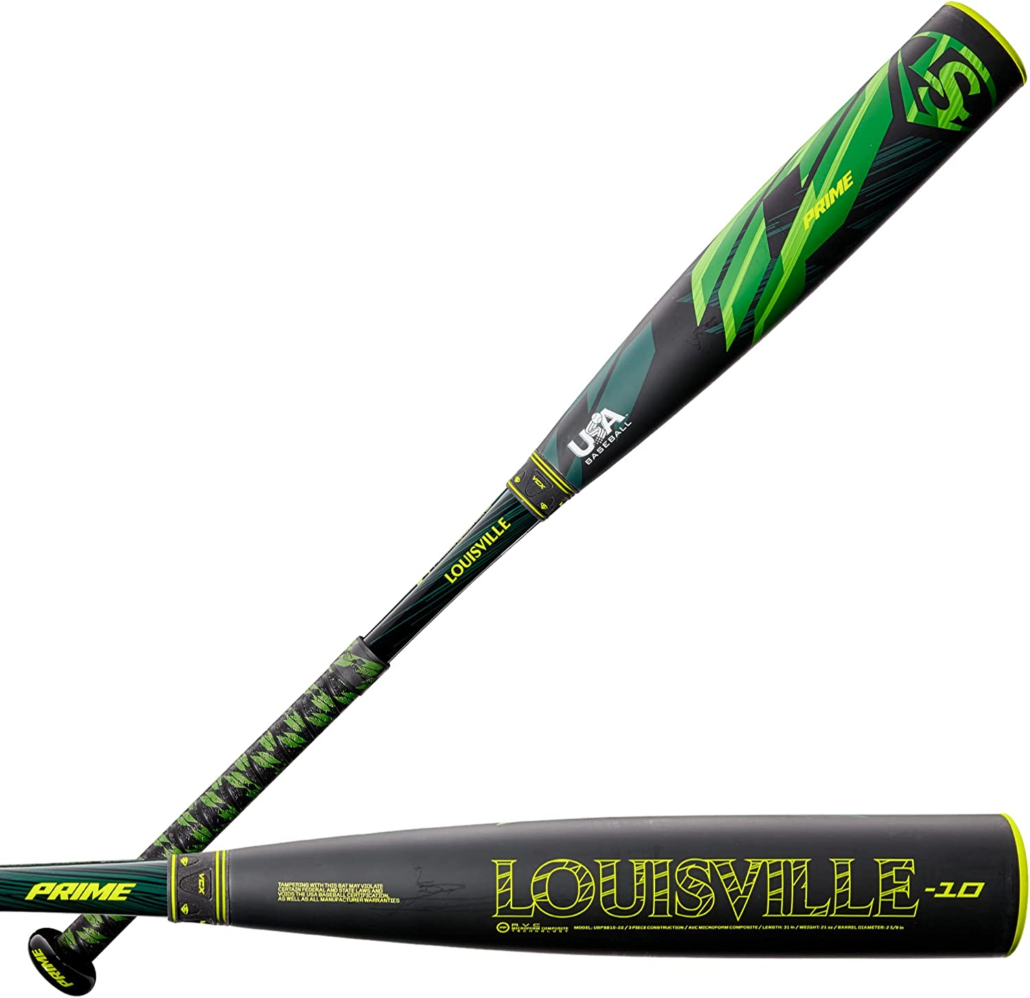 Prime Bat New Louisville Slugger 2022 Prime (-10) USA Youth Baseball Bat Black/G ...