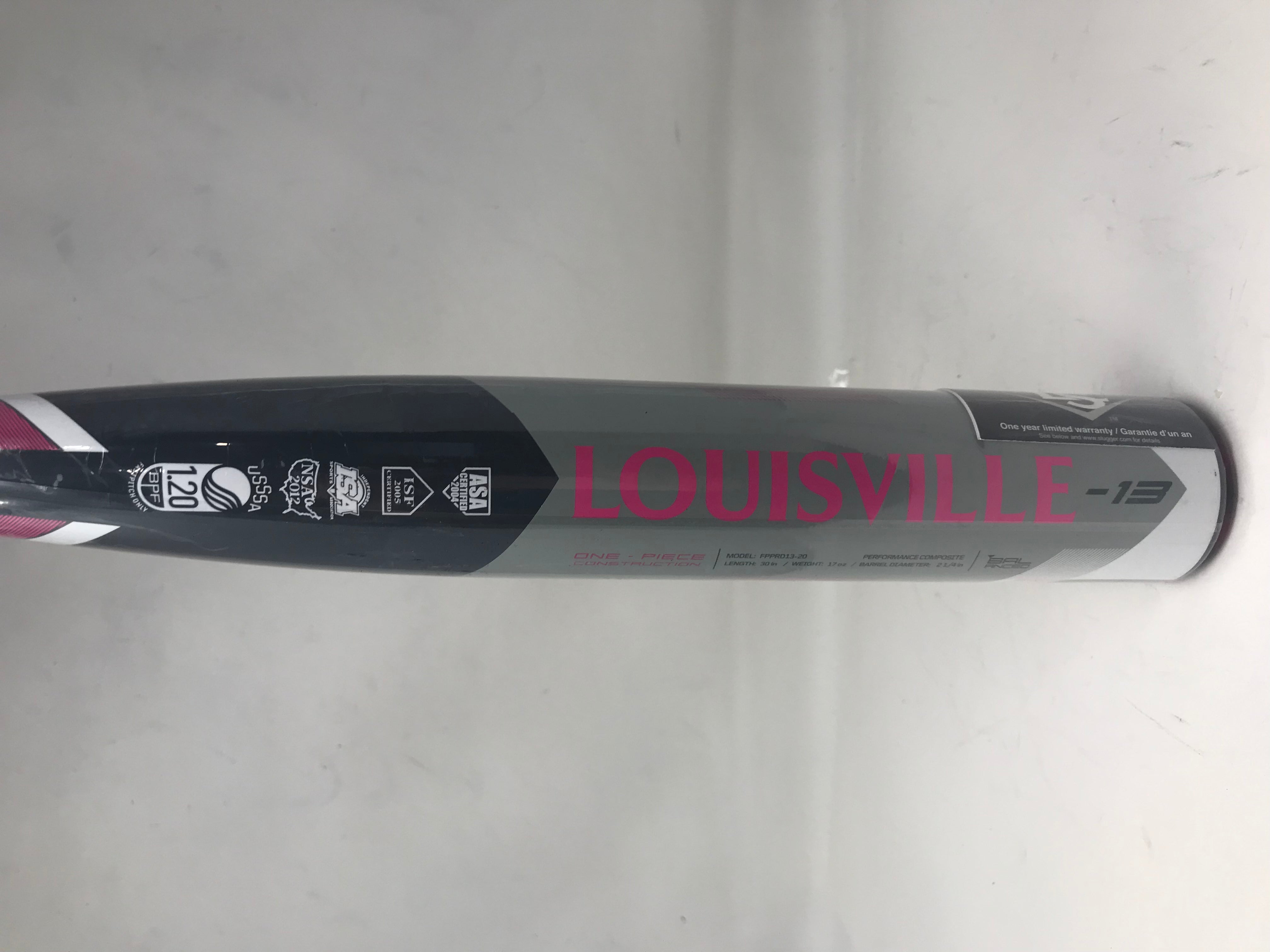 Louisville Slugger 2022 Proven (-13) Fastpitch Bat - White Pink